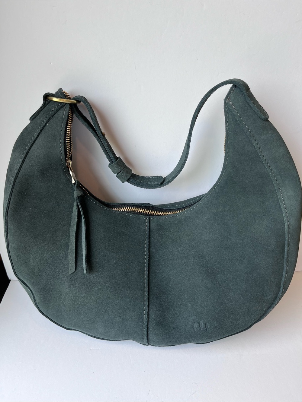 Portland Leather Goods Nora Crescent Shoulder Bag Suede